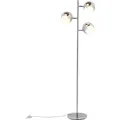 Kare Design Stehleuchte Calotta, Chrom, 151x40x26 cm, Leselampe, Satndleuchte, Leuchtmittel nicht inklusive, Wohnzimmer