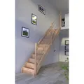 STARWOOD Systemtreppe "Mykonos", Buchenholz, 13 Stufen, max. Geschosshöhe 280 cm - braun