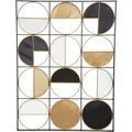 Geometrische Wanddekoration Aus Metall, 76 X 101 Cm