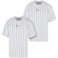 T-Shirt KARL KANI "Karl Kani Herren", Herren, Gr. S, weiß, 100% Baumwolle, gestreift, casual, oversize, Rundhals, Kurzarm, Shirts