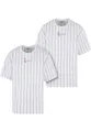 Karl Kani Herren KM241-076-1 Small Signature Essential Tee 2-Pack Pinstripe White, S