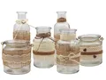 ZauberDeko Tischvase Hochzeit Vintage Vasen Windlichter Spitze Tischdeko Geburtstag SET