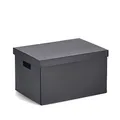 Zeller Aufbewahrungsbox, recycelter Karton (ca. 25 x 35 x 20 cm, schwarz)