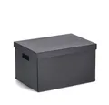 Zeller Present Aufbewahrungskorb Aufbewahrungsbox, recycelt. Karton, schwarz, ca. 25 x 35 x 20 cm