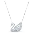 Swarovski Swan Halskette, Schwan, Weiss, Rhodiniert