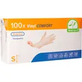 Papstar Einmalhandschuhe Medi-Inn Comfort, Vinyl, puderfrei, latexfrei, transparent, 100 Stück (S) (93021)