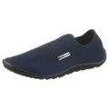 Leguano SCIO Barfußschuh Slipper, Freizeitschuh, Bequemschuh mit seitlichem Logo-Emblem blau 43 EU