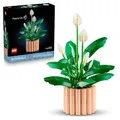 LEGO Botanicals Friedenslilie - Set mit Kunstpflanze für Erwachsene - Mit künstlicher weißer Blüten und Knospen für DIY Deko - Geschenkidee für Frauen - 11504