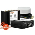 Selfsat MWR 5550 5G Cat 20 WLAN Router bis 3,3 Gbps + SATCO 5G Antenne Mobilfunkantenne weiß