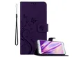 Cadorabo Handyhülle für Samsung Galaxy S4 Hülle Samsung Galaxy S4, Hülle Schutzhülle Blumen Flower mit Standfunktion Kartenfach Magnet