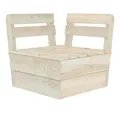 vidaXL Gartenbank NA Modulares Palettensofa Eckteil Imprägniertes Fichtenholz