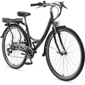 TEUTOBURG Senne City E-Bike 28 Zoll Elektrofahrrad Pedelec (Anthrazit)