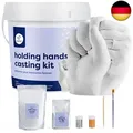 chuckle - 3D Gipsabdruck Handabdruck Set mit Goldfarbe für Paare, Partner, Sie