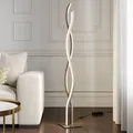 Lucande Stehleuchte Stehlampe LED Mairia Alu Wohnzimmer dimmbar wellenförmig250