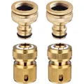 Gartenschlauchanschluss Kupfer 1/2 3/4 Zoll Adapter 4er Pack