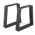 Vicco Tischbeine, Schwarz, Grau, Metall, 40.1x42x8 cm, Esszimmer, Tische, Esstische, Tischsysteme, Tischgestell