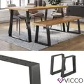 Tischkufen Tischbeine Tischgestell Couchtisch Möbelfüße Trapez 42cm Loft Vicco
