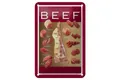 Blechschild Metzgerei 12x18 cm beef cut verschiedene Stücke vom Fleisch Schild