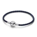PANDORA Momente Armband 592790C01-S2 blau Leder
