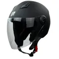 Römer Jethelm RR10801 - Motorradhelm mit Visier, lang, klar, Kratzfest - schwarz matt, Gr. XXL