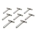 Euro Tische Tablarträger Unsichtbar 10mm – Schwerlast Regalhalterung bis 30kg pro Paar – Verdeckt für Schwebende Wand- & Bücherregale – Metall Regalträger für Fachböden – Wandmontage, 100mm - 4er Set