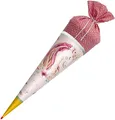 ROTH Schultüte Einhorn Pferd 70cm rund Mädchen Rosa Zuckertüte Schulanfang neu