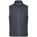 Men's Down Vest Leichte Daunenweste im klassischen Design grau, Gr. L
