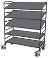 Eurokastenwagen 1240x610 mm geschlossen 5 Etagen anthrazit