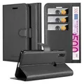 Cadorabo Hülle für Asus ZenFone MAX PRO M1 (6 Zoll) Schutz Hülle in Schwarz Handyhülle Etui Case Cover Magnetverschluss