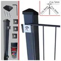 Fa-Bausysteme Doppelstabzaun Anthrazit 6-5-6 Plättchen 830 mm 30 m