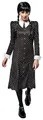 Rubies Günstiges Addams-Kostüm für Damen, langes bedrucktes Kleid mit Kragen, offizieller Wednesday, Mittwoch Addams für Halloween, Karneval und Cosplay