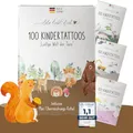 lila liebt dich® 100 Bauernhof Tattoos Kinder (6 unterschiedliche Bögen) 40 Sticker - Temporäre Tattoos// Kindertattoos hautfreundlich & dermatologisch getestet // Kinder Tattoo Made in Germany