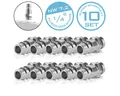 STAHLWERK Druckluftwerkzeug 10er Set Druckluft-Schnellkupplung Stecknippel, (Paket, 10-tlg., Set), für die professionelle Anwendung in Industrie, Handwerk, Werkstatt
