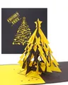 3D Pop Up Karte „Fußball - Weihnachten in Schwarz & Gelb“ Weihnachtskarte mit Tannenbaum für Fußball Fans in Dortmund, Aachen …