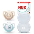 NUK First Choice Baby Schnuller | 0-6 Monate | Orthodontische Schnuller | Beruhigt 99% aller Babys** | Bär/Seepferdchen | 2 Stück