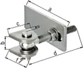 Verstellbares Torband 146x23x55x130x 28x50mm VA Btl.GAH
