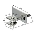 Gah Verstellbares Torband 146x23x55x130x28x50mm VA Btl. Torbänder 326203