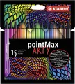 Filzschreiber - STABILO pointMax - ARTY - 15er Pack - mit 15 verschiedenen Farbe