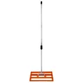 Rasenrakel 50cm x 32cm Levelingrake Rasen Rake Rakel zum Sanden Stahl Orange Flächenebener Verzinkter Stahl 1,2–1,9m Verlängerbarer Griff Golf Garten Werkzeug Gras Erde Kunstrasen Kompost Kopfdüngung