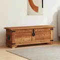 vidaXL Truhe Raues Mangoholz