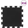 Bodenfliesen Aus Gummi 16 Stk. Schwarz 16 Mm 30x30 Cm Vidaxl