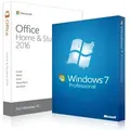 Windows 7 Professional + Office 2016 Home & Student + LizenzschlÅssel