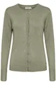 OXMO OXHlin Damen Strickjacke Feinstrick Cardigan Strickcardigan mit Rundhalsausschnitt, Größe:L, Farbe:Seagrass Melange (1660081)