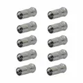 10x IEC Buchse >F-Stecker Koaxial Kupplung  SAT TV Kabel Adapter Antennenstecker