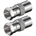 2x F-Stecker - IEC Buchse KOAX Kupplung SAT TV Kabel Adapter Verbinder Antennen