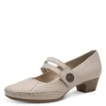 Jana Damen Pump with Strap 8-22700-46 Pumps, Stone, 41 EU