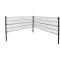 HOME DELUXE Doppelstabmattenzaun DOPPELSTABMATTENZAUN MORATA inkl. Eckpfosten, Bodenbefestigung Zaunpfosten: zum Einbetonieren grau 5000 cm x 120 cm