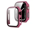 Wigento Smartwatch-Hülle Für Apple Watch 9 8 7 41mm 2 in 1 Schock TPU Silikon Hülle + Hart Glas
