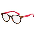 Polaroid Unisex-Kinder PLD D814 O63 45 Sonnenbrille, Rot (Havana Red)