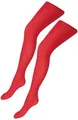 TupTam Feinstrumpfhose Mädchen 40 DEN – Mikrofaser Strumpfhose Mädchen im 2er Pack – Halbtransparent & Bequem, Farbe: Rot, Kinder Größe: 116-122